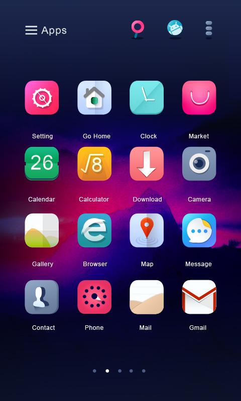 Deep Blue GO Launcher Theme