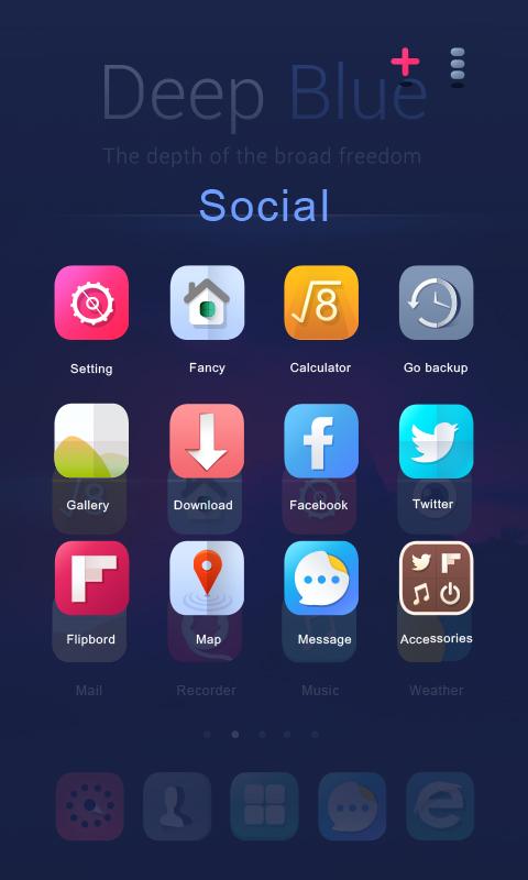 Deep Blue GO Launcher Theme