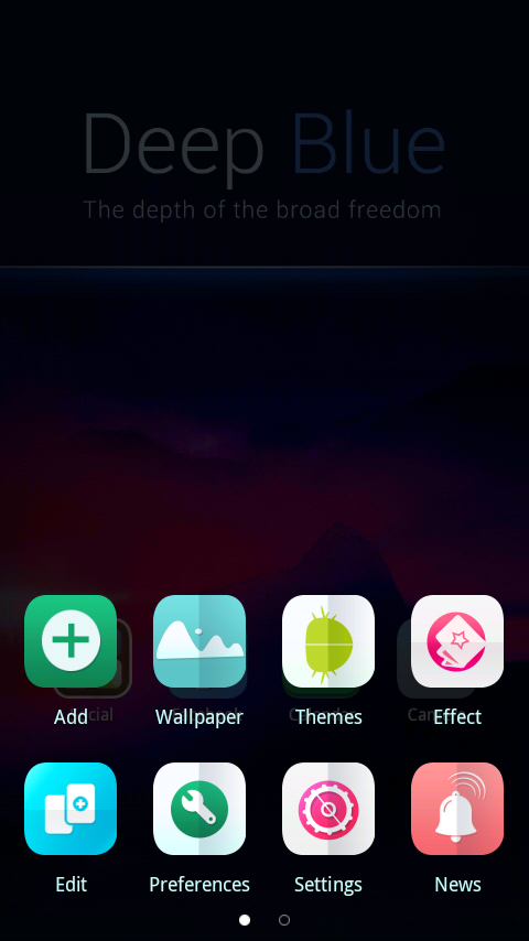 Deep Blue GO Launcher Theme