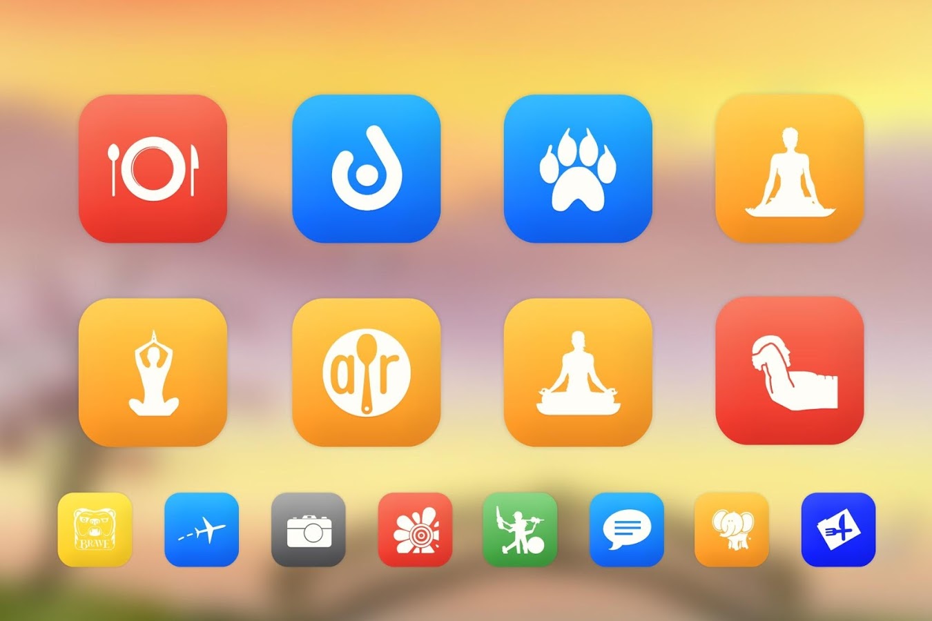 FLAT Multi Launcher Icon Pack