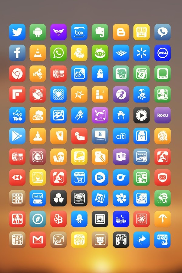 FLAT Multi Launcher Icon Pack