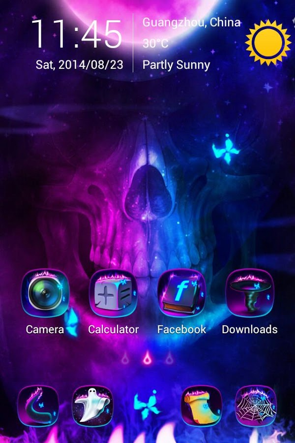 Ghost Fire GO Launcher Theme