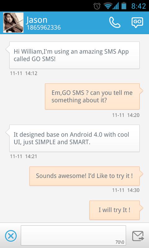 GO SMS Pro Free Message Plugin