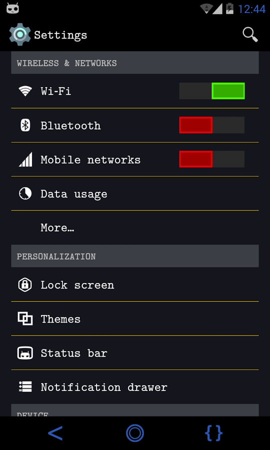 Hacker's Theme CM11 / PA