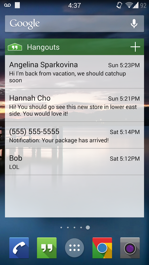 Hangouts Widget