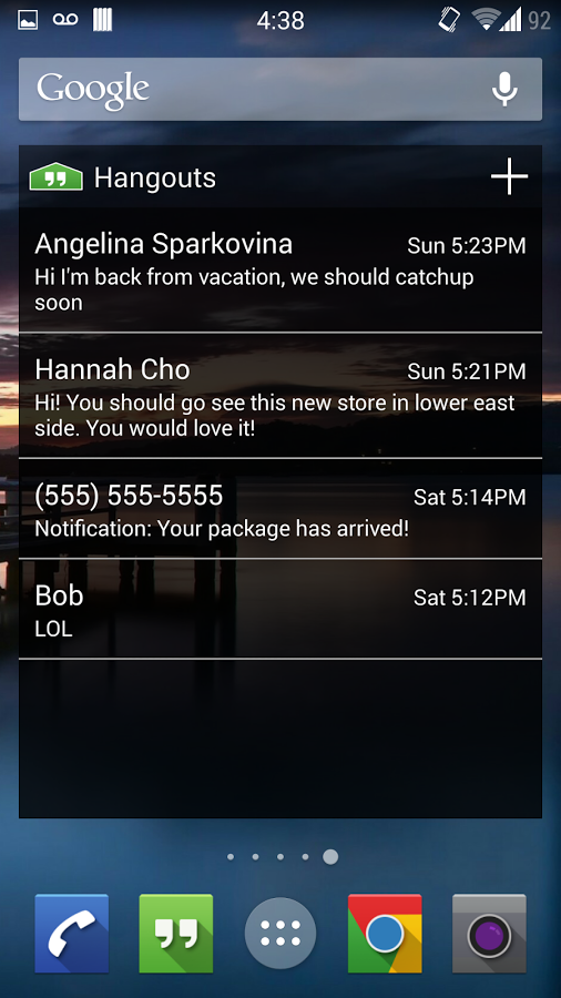 Hangouts Widget