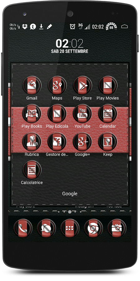 Leather Black & Red Theme