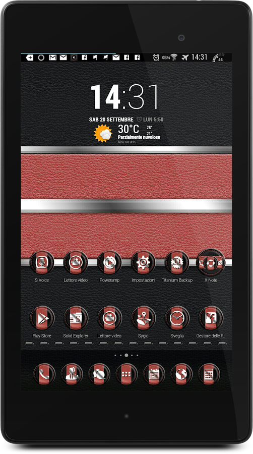 Leather Black & Red Theme