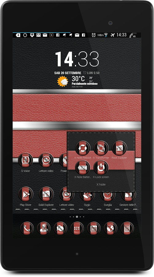 Leather Black & Red Theme