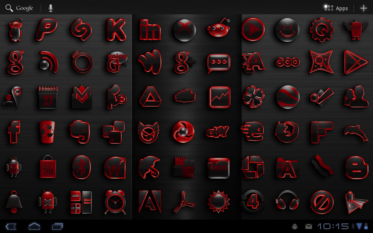 Next Launcher Theme Red Magnet