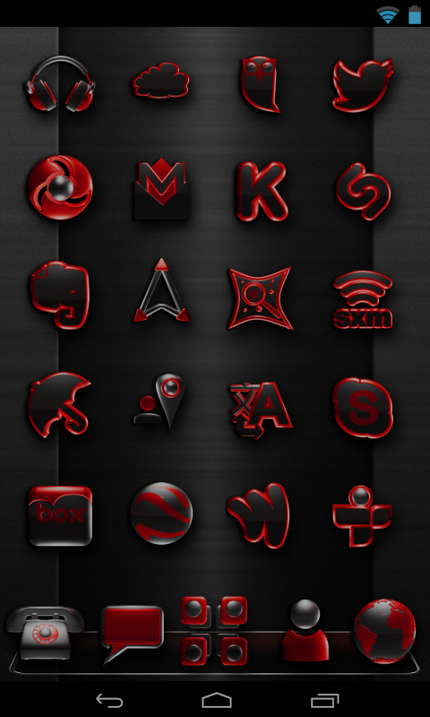 Next Launcher Theme Red Magnet