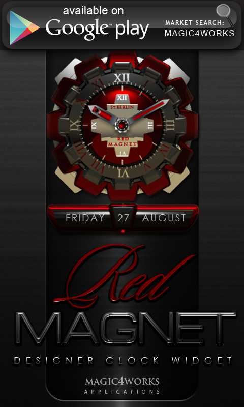 Next Launcher Theme Red Magnet