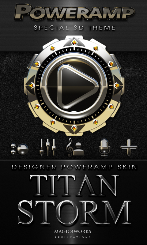 Poweramp skin Titan Storm