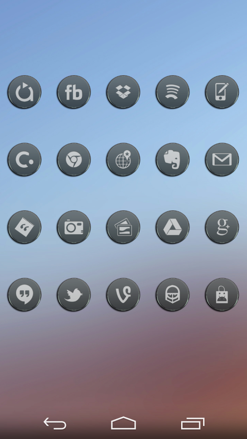 VM9 Black Glass Icons