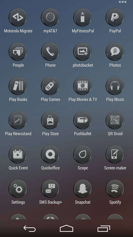 VM9 Black Glass Icons