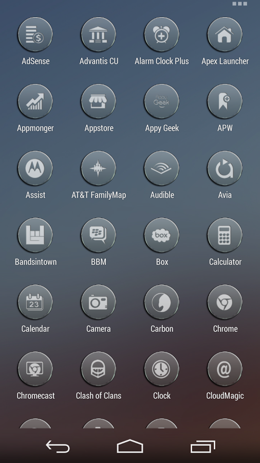 VM9 Clear Glass Icons