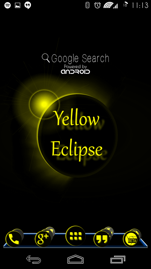 Yellow Eclipse Launcher Theme