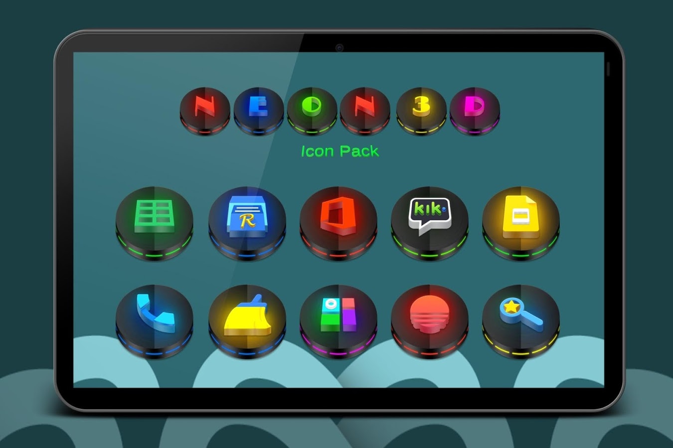 Neon 3D icon Pack