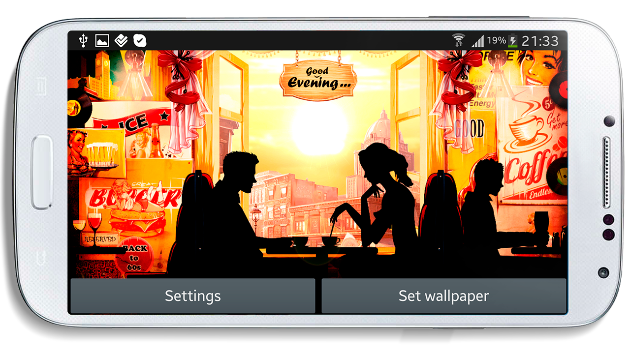 Retro Cafe Live Wallpaper