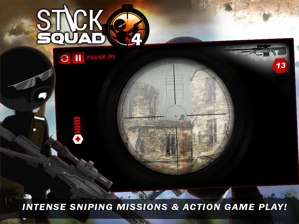 Stick Squad 4 - Sniper's Eye (Mod Money) 