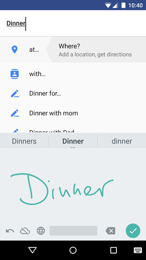 Google Handwriting Input