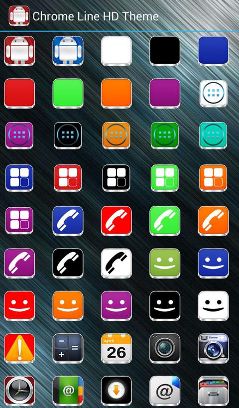 Chrome Line Pro - Icon Pack