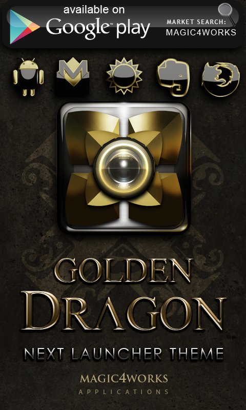 icon pack golden dragon