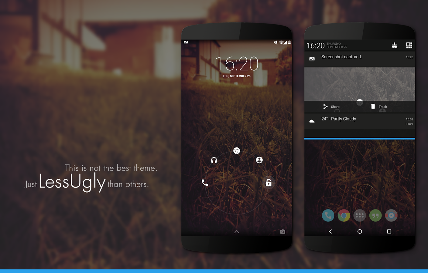 LessUgly Blue CM11 Theme