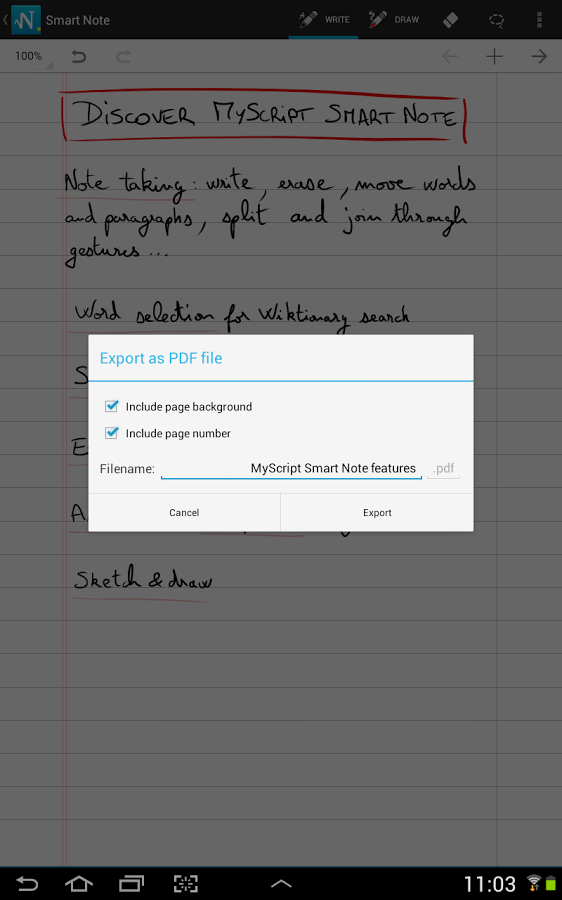 MyScript Smart Note