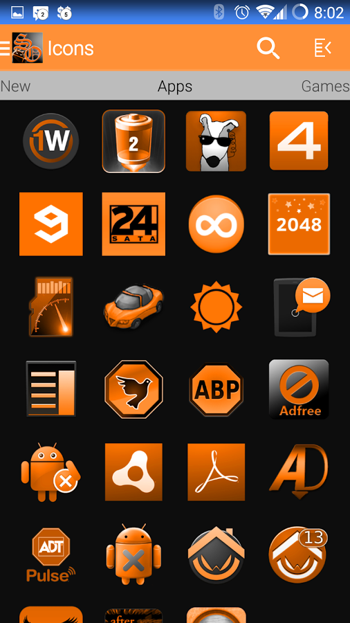 SunstOrange Icon Pack