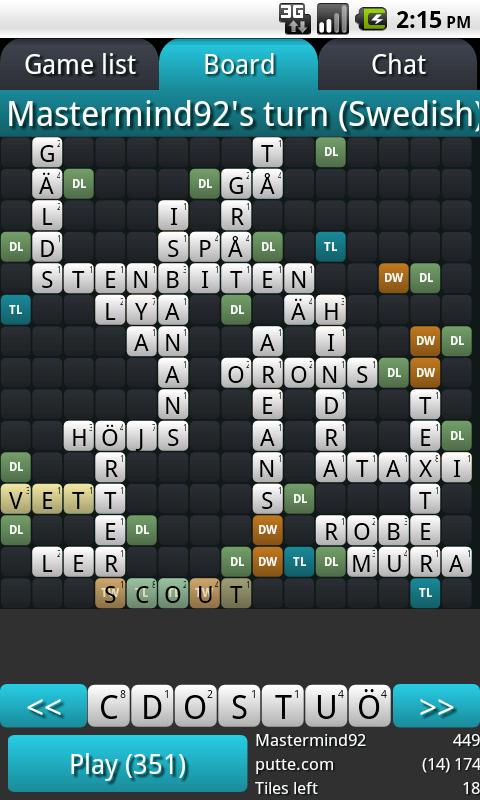 Wordfeud Mastermind