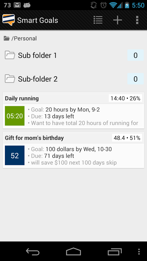 Goal tracker: SmartGoals Pro