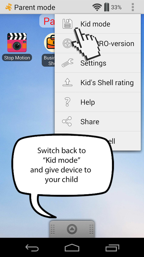 Kid's Shell - safe launcher