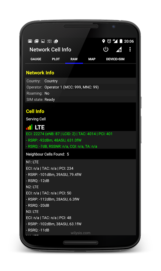 Network Cell Info