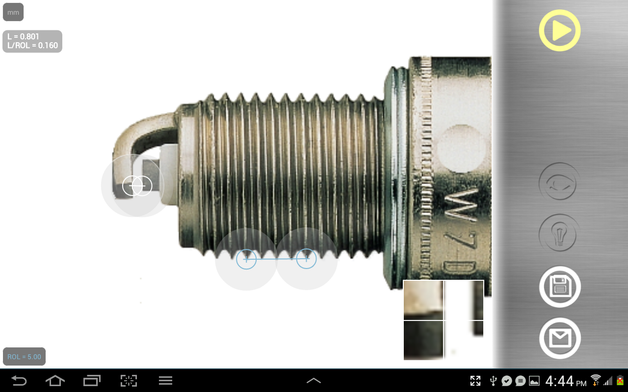 Partometer - camera measure