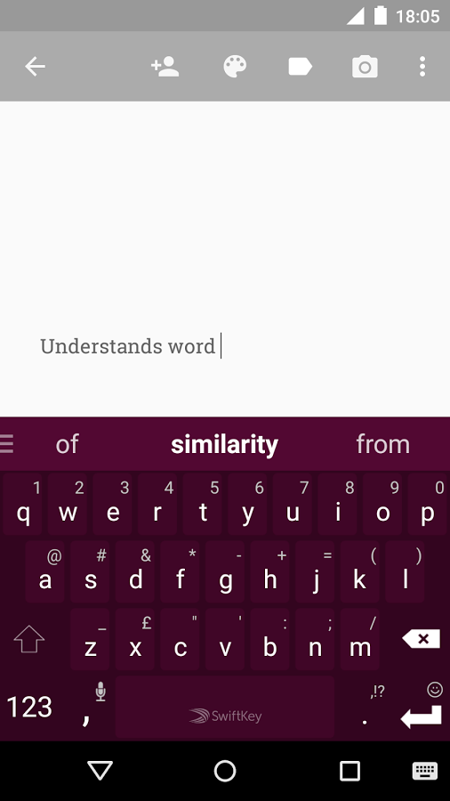 SwiftKey Neural Alpha