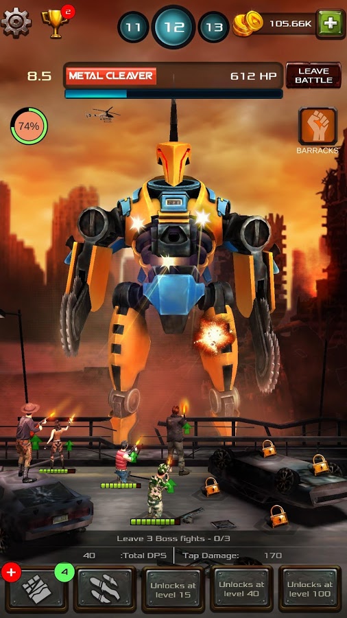 Tap Robots: Clicker Heroes RPG