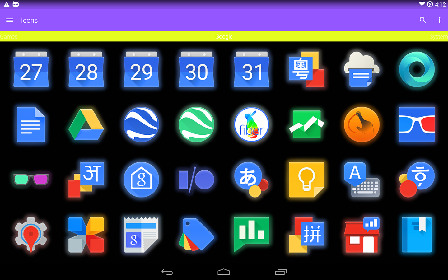 GlowPop Launcher Theme