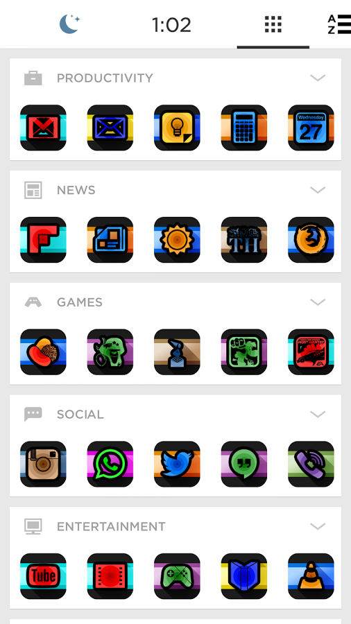 Swirl Black Icon Pack Theme