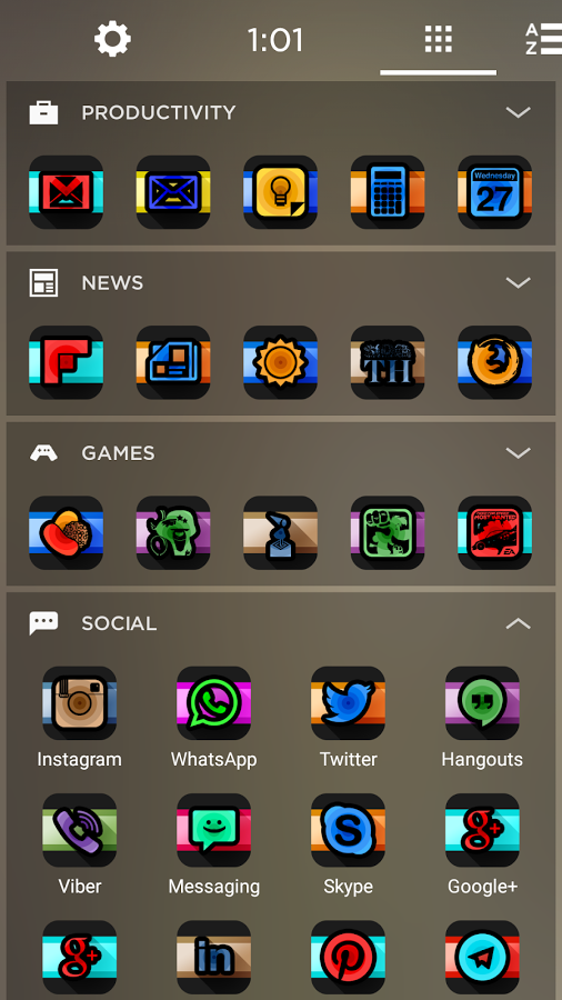 Swirl Black Icon Pack Theme