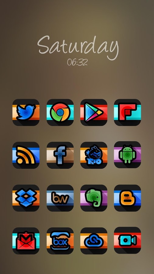 Swirl Black Icon Pack Theme