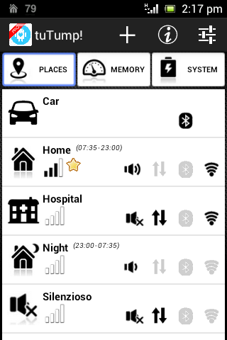 tuTump! PRO location profiles