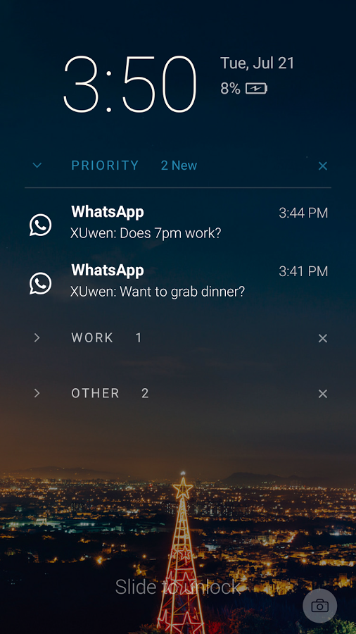 Echo Notification Lockscreen