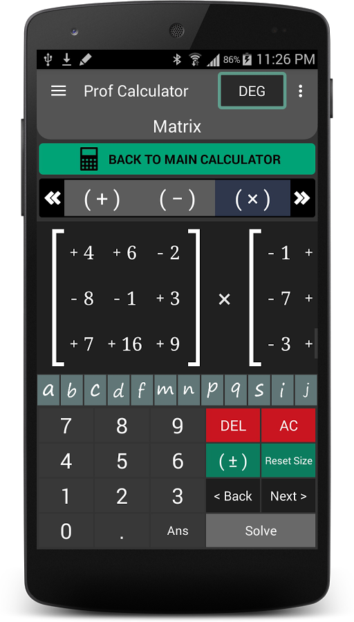 Prof Calculator