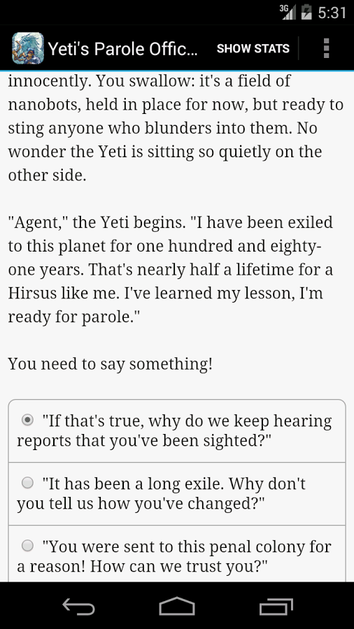 Yeti's Parole Officer (Unlocked)