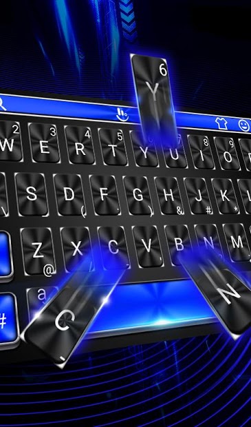 Cool Blue Light Keyboard Theme