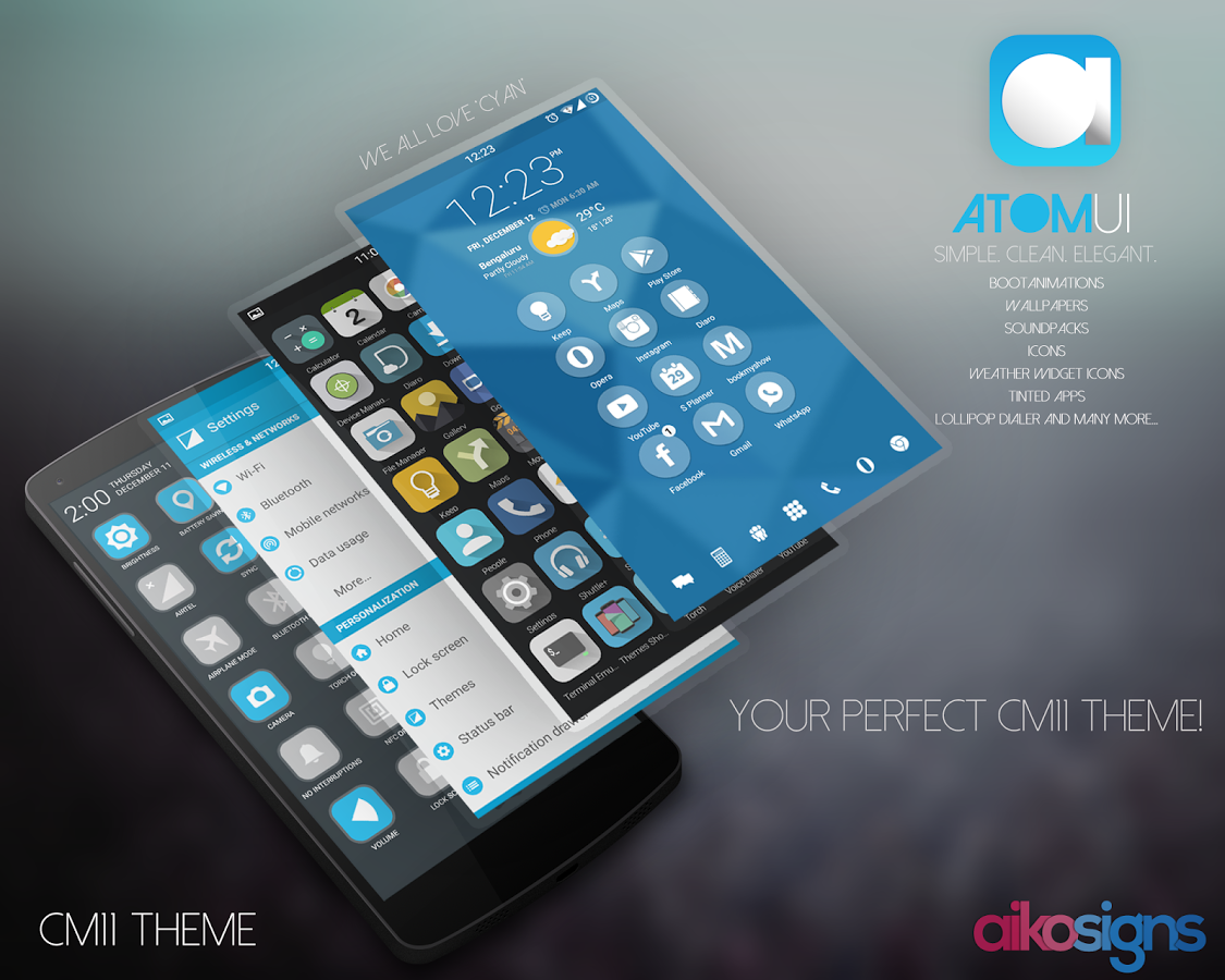 AtomUI - CM 11/PA Theme