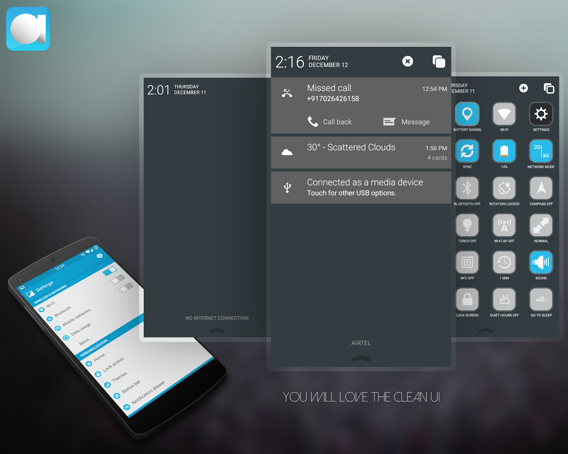 AtomUI - CM 11/PA Theme