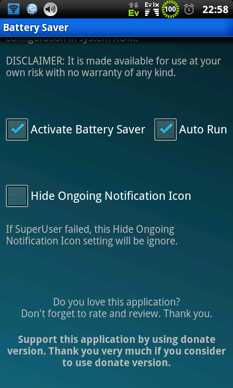 Battery Saver (root)