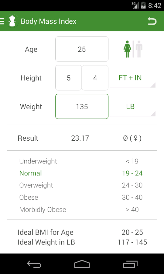 BMI Calculator - Weight Loss